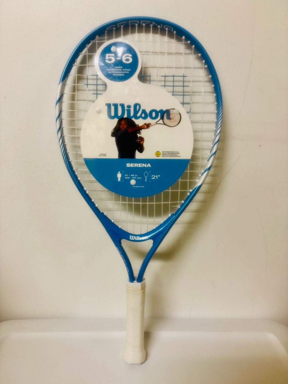 NWT Wilson Junior 21” Tennis Racquet in Blue and White